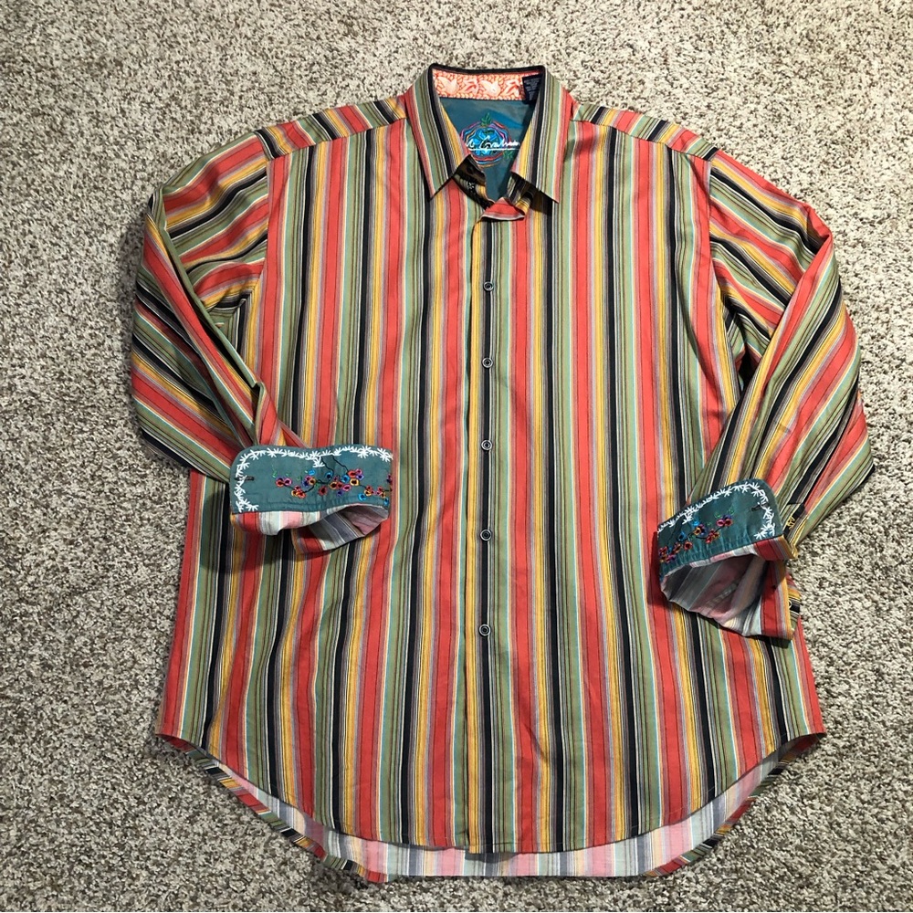 Robert Graham Multicolor Vertical Stripe Button-Down Shirt